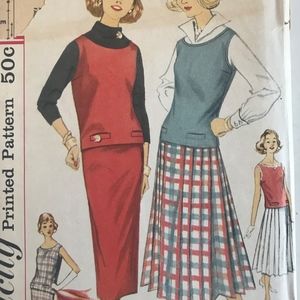 Vintage 60s Sewing Pattern Simplicity 2274 2 Piece
